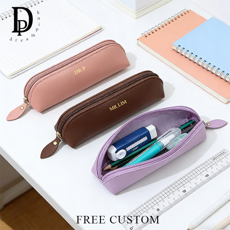 Luxury Skincare Samples - กระเป๋าใส่ปากกาหนัง PU แฟชั่น ปักอักษรย่อได้ หรูหรา สำหรับธุรกิจ